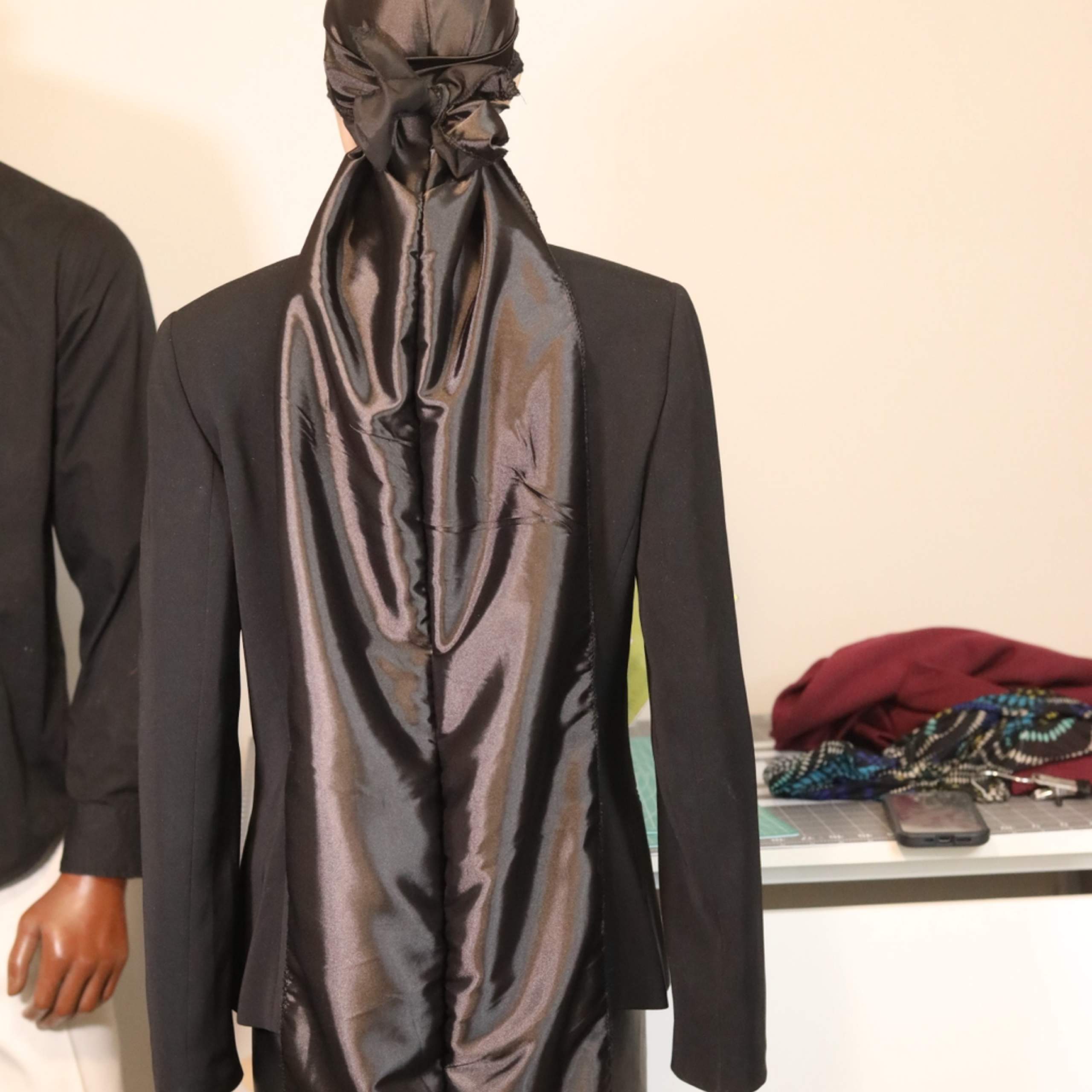 Satin Black Lux 48in Durag