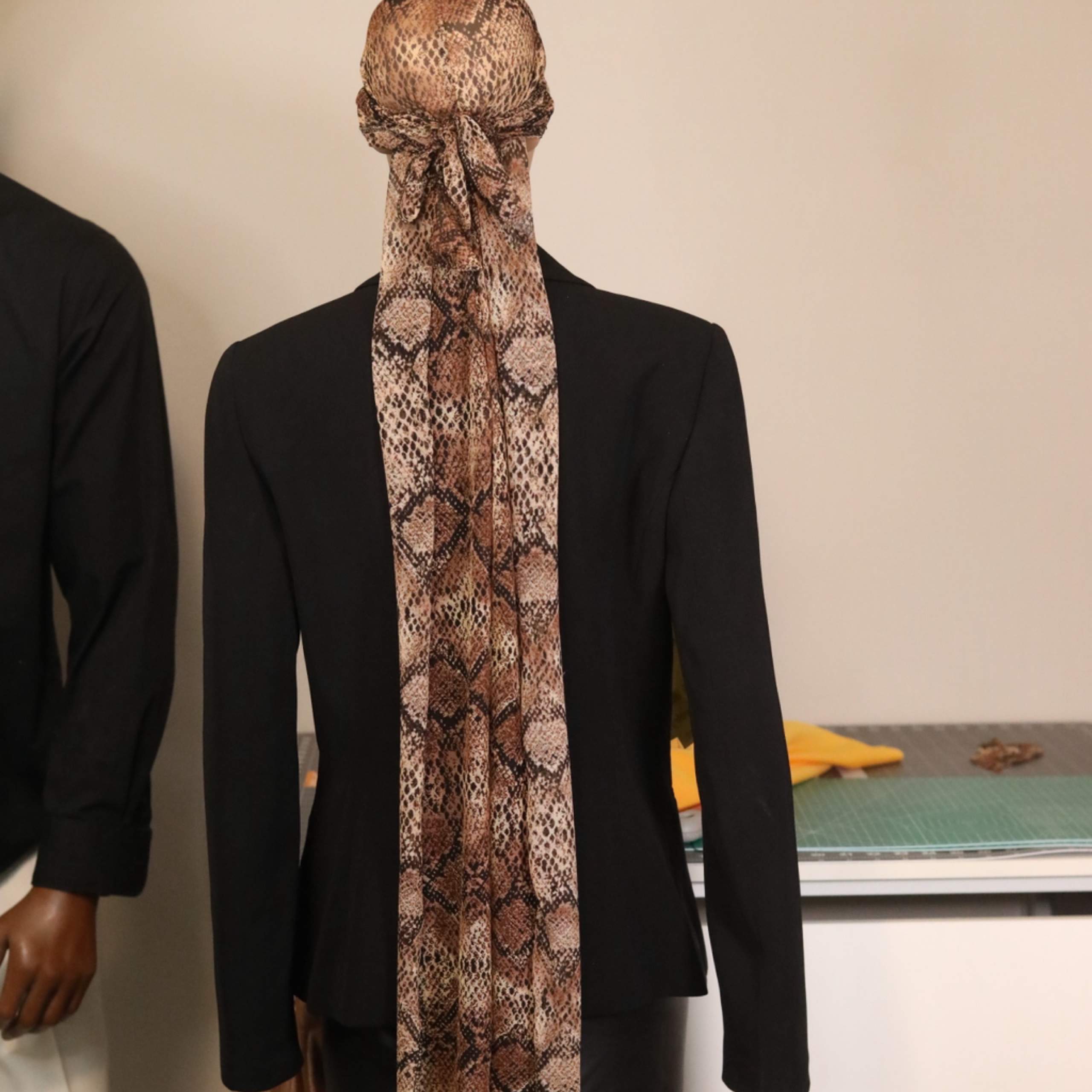 Snake Skin Mesh Sheer 48in Durag